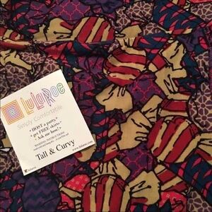 C LuLa Roe TC Tall Curvy Halloween Candy Leggings